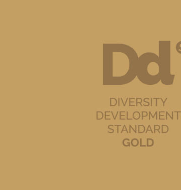 Diversity Development logo on gold background for mobiles